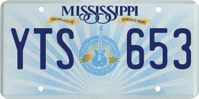 MS license plate YTS653