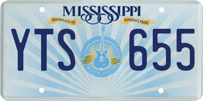 MS license plate YTS655