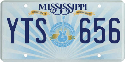 MS license plate YTS656