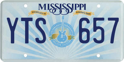 MS license plate YTS657