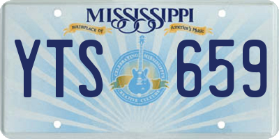 MS license plate YTS659