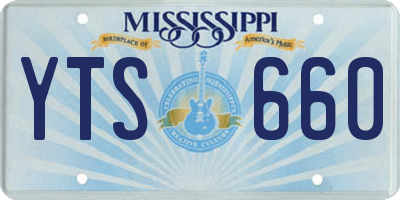 MS license plate YTS660