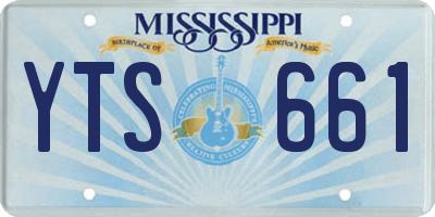 MS license plate YTS661