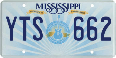 MS license plate YTS662