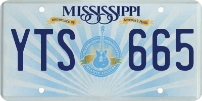 MS license plate YTS665