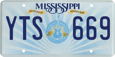 MS license plate YTS669