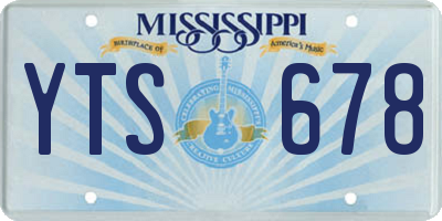 MS license plate YTS678