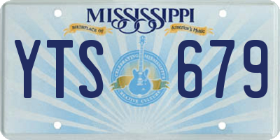 MS license plate YTS679