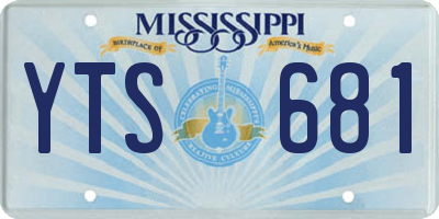 MS license plate YTS681