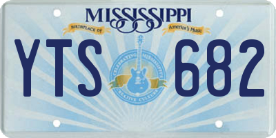 MS license plate YTS682