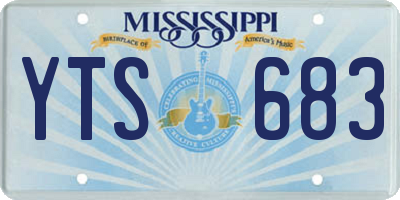 MS license plate YTS683