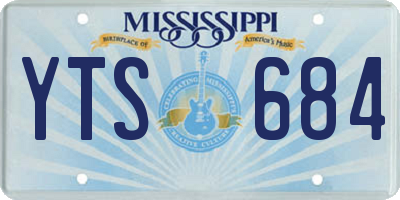 MS license plate YTS684