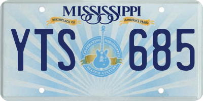 MS license plate YTS685