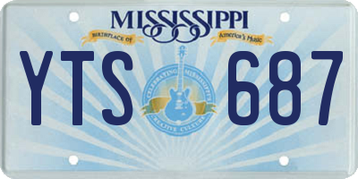 MS license plate YTS687