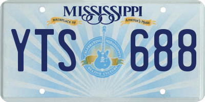 MS license plate YTS688