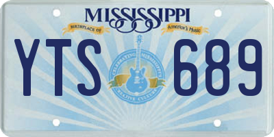 MS license plate YTS689