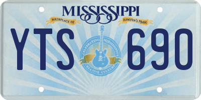 MS license plate YTS690