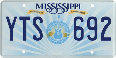 MS license plate YTS692