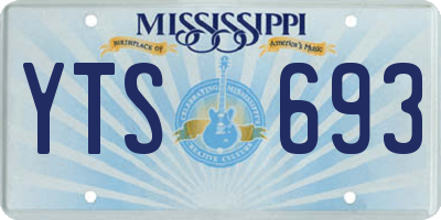 MS license plate YTS693