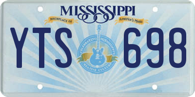 MS license plate YTS698