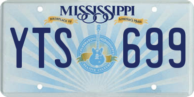 MS license plate YTS699