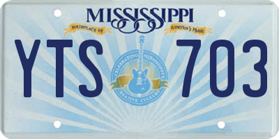 MS license plate YTS703