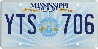 MS license plate YTS706