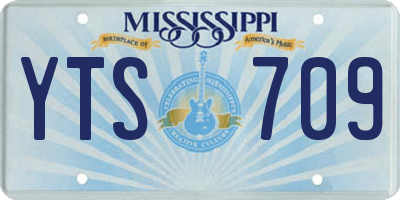 MS license plate YTS709