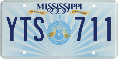 MS license plate YTS711