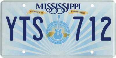 MS license plate YTS712