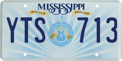 MS license plate YTS713