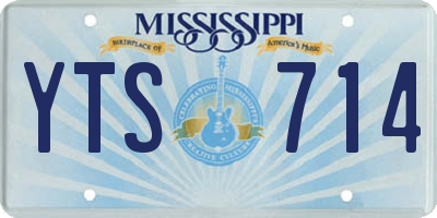 MS license plate YTS714