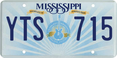 MS license plate YTS715