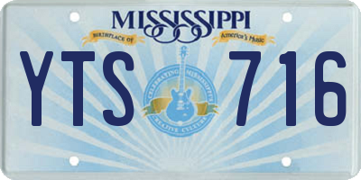 MS license plate YTS716