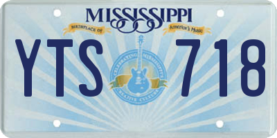 MS license plate YTS718