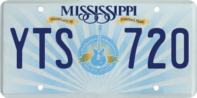 MS license plate YTS720