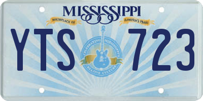 MS license plate YTS723
