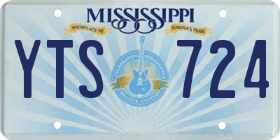 MS license plate YTS724