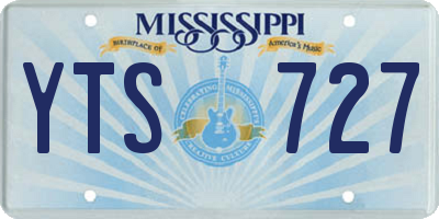 MS license plate YTS727