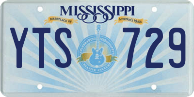MS license plate YTS729