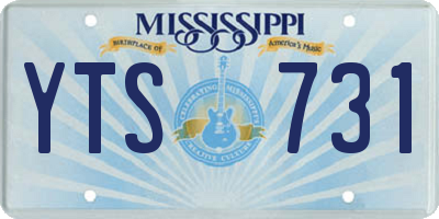 MS license plate YTS731