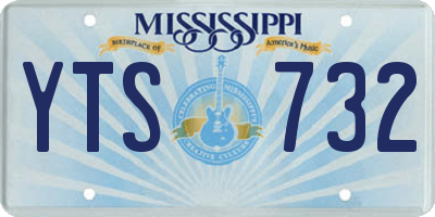 MS license plate YTS732