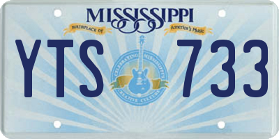 MS license plate YTS733