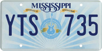 MS license plate YTS735