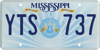MS license plate YTS737