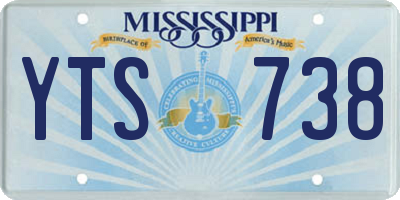 MS license plate YTS738