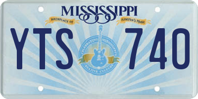 MS license plate YTS740