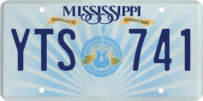 MS license plate YTS741
