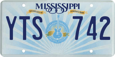MS license plate YTS742