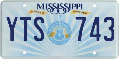 MS license plate YTS743